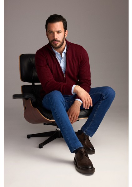 Fermuarlı Triko Hırka