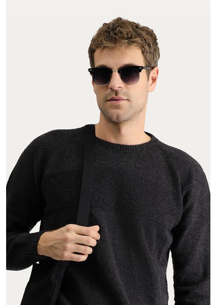 Bisiklet Yaka Slim Fit Dar Kesim Dikişsiz Desenli Yünlü Triko Kazak fiyatları