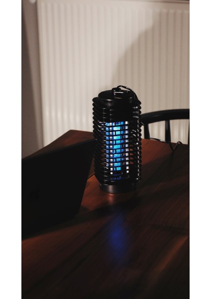 S23 Pro Siyah 3 Watt Açılabilen Alt Kapak Kokusuz Taşınabilir LED Mavi Işıklı Sinek Öldürücü