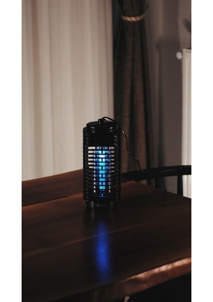 S23 Pro Siyah 3 Watt Açılabilen Alt Kapak Kokusuz Taşınabilir LED Mavi Işıklı Sinek Öldürücü