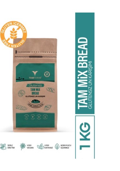 Mix Bread Glutensiz Un Karışımı – (Ekmek, Poğaça, Lavaş)