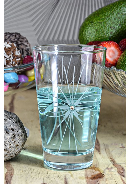 Huge 6 Adet Büyük Boy Su ve Meşrubat Bardağı 395cc Mira Desenli fiyatları