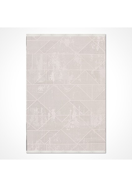 Krem Modern Etnik Desenli Mikro Hav Vermeyen Leke Tutmayan Kolay Temizlenen Yumuşak Makine Salon Yolluk Mutfak Halı