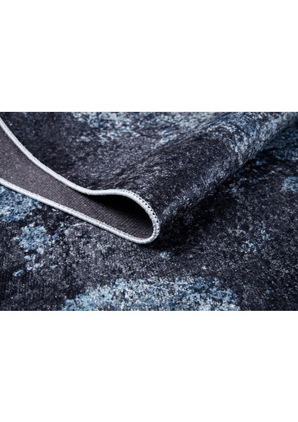 Sari Lacivert Modern Etnik Desenli Makinada Yıkanabilir Hav Toz Vermez Leke Tutmayan Kaymaz Taban Dijital Makine Baskı Salon Yolluk Mutfak Halı fırsatları