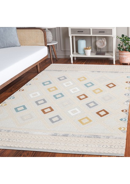 Multi Geometrik Etnik Modern Desenli Pamuk Makinada Yıkanabilir Hav Toz Vermez Leke Tutmayan Kaymaz Taban Dijital Makine Baskı Salon Yolluk Mutfak Halı fiyatları