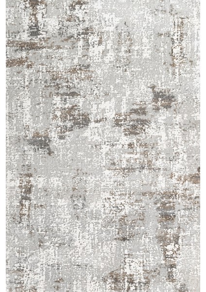 Gri Modern Etnik Desenli Pamuk Makinada Yıkanabilir Hav Toz Vermez Leke Tutmayan Kaymaz Taban Dijital Makine Baskı Salon Yolluk Mutfak Halı