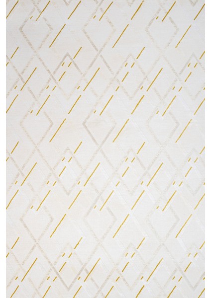 Geometrik Krem Pamuk Dikdörtgen Modern Desenli Pamuk Makinada Yıkanabilir Hav Toz Vermez Leke Tutmayan Kaymaz Taban Dijital Makine Baskı Salon Yolluk Mutfak Halı