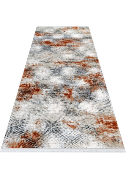 Cowaramup Modern Turuncu Akrilik Dikdörtgen Modern Desenli Akrilik Hav Vermeyen Leke Tutmayan Kolay Temizlenen Yumuşak Makine Salon Yolluk Mutfak Halı indirimleri