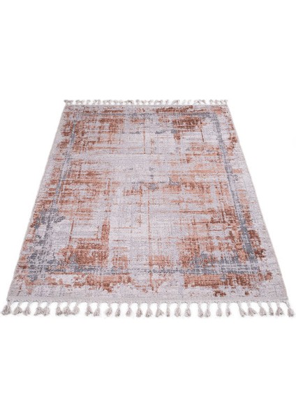 Capelle Modern Turuncu Polyester Dikdörtgen Modern Desenli Pamuk Makinada Yıkanabilir Hav Toz Vermez Leke Tutmayan Kaymaz Taban Dijital Makine Baskı Salon Yolluk Mutfak Halı fiyatları