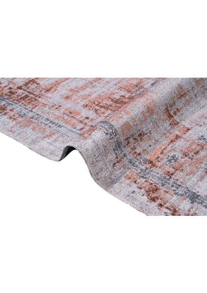 Capelle Modern Turuncu Polyester Dikdörtgen Modern Desenli Pamuk Makinada Yıkanabilir Hav Toz Vermez Leke Tutmayan Kaymaz Taban Dijital Makine Baskı Salon Yolluk Mutfak Halı indirimleri