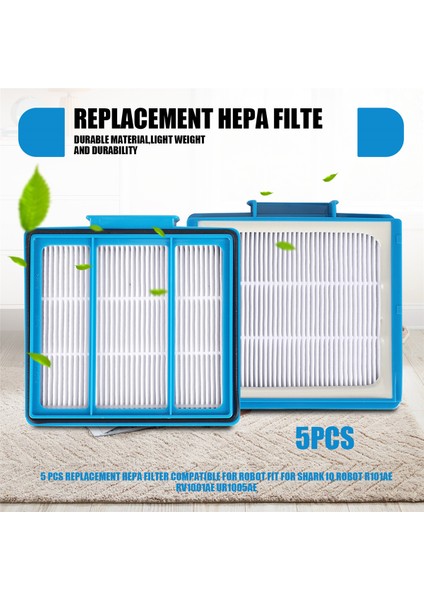 5 Pcs Değiştirme Hepa Filtresi Köpekbalığı Iyon Robotu Için Uyumlu Köpekbalığı Iq Robot R101AE RV1001AE UR1005AE (Yurt Dışından) fırsatları