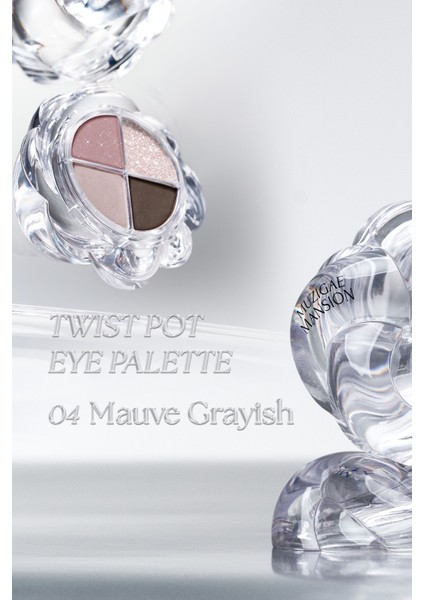 Ipeksi Dokulu 4'lü Far Paleti Muzıgae Mansıon Twist Pot Eye Palette (04 Mauve Grayish) modelleri