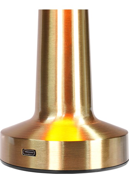 Dokunmatik Mantar Masa Lambası 3 Işık Renkli Şarjlı Dokunmatik Dekoratif Masa Lambası Metal