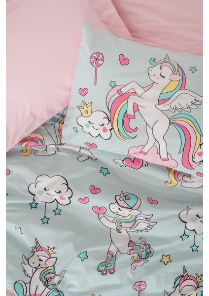 Junior Tek Kişilik Lastikli Çarşaflı Nevresim Takımı Twinka Pembe fiyatları