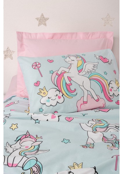 Junior Tek Kişilik Lastikli Çarşaflı Nevresim Takımı Twinka Pembe modelleri