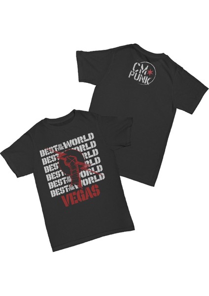 cm Punk Hell Froze Over Baskılı Pamuk T-Shirt