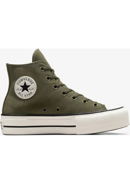 Chuck Taylor All Star Lift Unisex Yeşil Süet Platform Sneaker