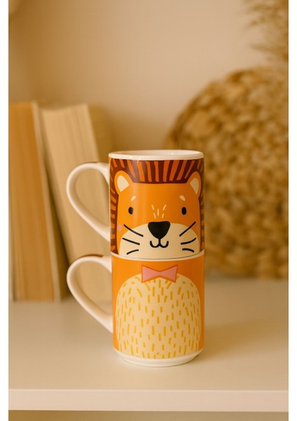 Ecrou Hayvan Figürlü Porselen Mug 265 ml