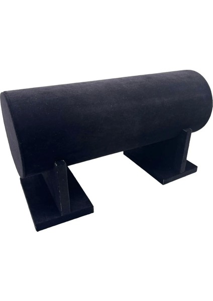 Kücük Boy Süet Kumaş Siyah Renk 30 cm Ayaklı Taç Standı