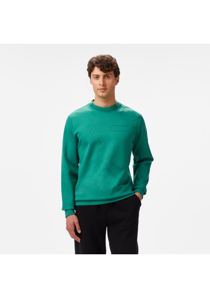 Erkek Yeşil Regular Fit Sweatshirt