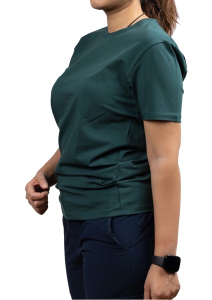 Fit Kesim Sıfır Yaka Unisex T-Shirt