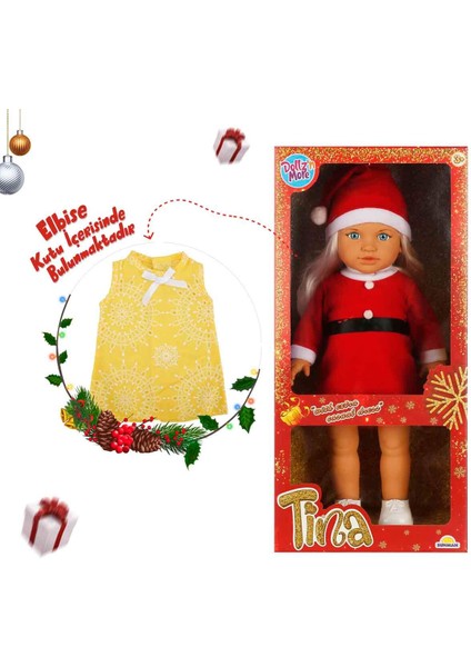 Tina Yılbaşı Bebeği 45 cm - Sarı Elbiseli