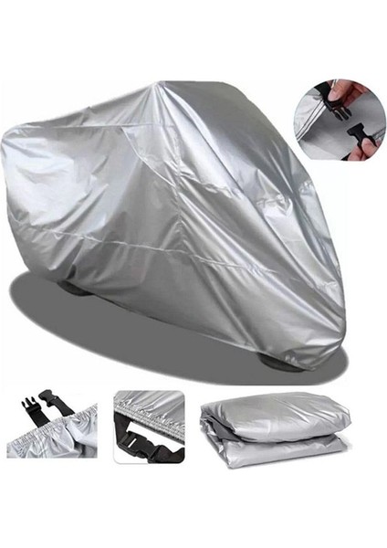 | Asya Motor Hardy 200 Uyumlu ATV Brandası | Su Geçirmez, %99 UV, Yansıtıcı Gümüş Üst, 360° Lastikli, Taşıma Çantalı