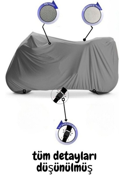 | Asya Motor Hardy 200 Uyumlu ATV Brandası | Su Geçirmez, %99 UV, Yansıtıcı Gümüş Üst, 360° Lastikli, Taşıma Çantalı modelleri