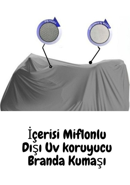 | Asya Motor Hardy 200 Uyumlu ATV Brandası | Su Geçirmez, %99 UV, Yansıtıcı Gümüş Üst, 360° Lastikli, Taşıma Çantalı indirimleri