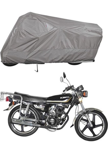 | Kral KR-125-7 Bağlantı Tokalı Uyumlu Solarblock Prime Uyumlu Motosiklet Brandası | Su Geçirmez, %99 UV, Yansıtıcı Gümüş Üst, 360° Lastikli, Taşıma Çantalı