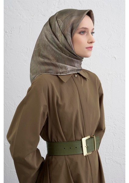 Klasik Desenli Saf Ipek Twill Eşarp 9428D 32 fırsatları