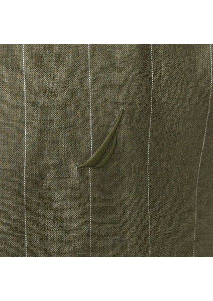 Erkek Yeşil Classic Fit Çizgili Gömlek indirimleri