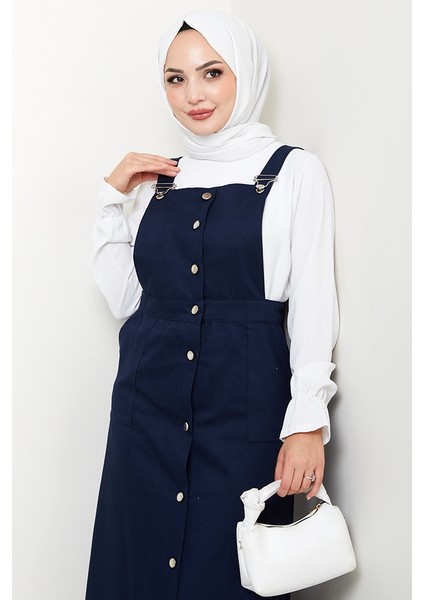 Boydan Düğmeli Gabardin Jile 1552 - Lacivert fırsatları