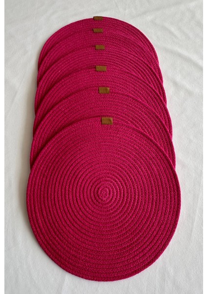 Yuvarlak Supla Fuşya 33CM 6lı