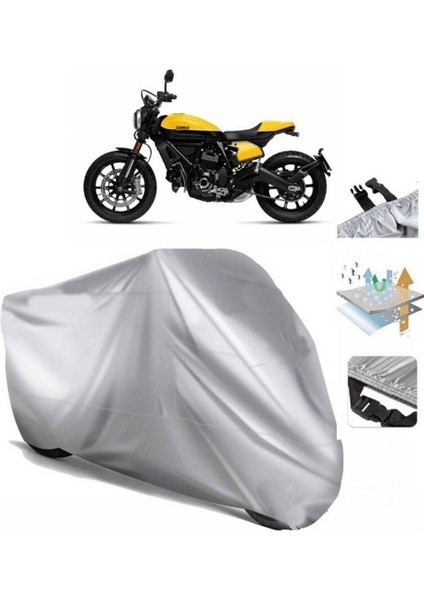 | Ducati Scrambler Full Throttle Arka Çanta (Bağlantı Tokalı) Uyumlu Solarblock Uyumlu Motosiklet Brandası | Su Geçirmez, %99 UV, Yansıtıcı Gümüş Üst fiyatları