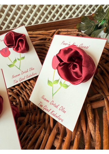 Altın İz Gıda Saten Toka Gül Kına-Bride Hediyelik 10 Adet Dağıtmalık