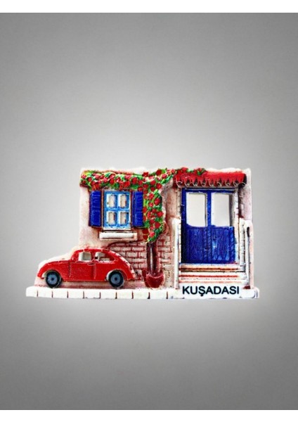 Kuşadası Temalı Kabartmalı Polyester Magnet 9cm x 5cm
