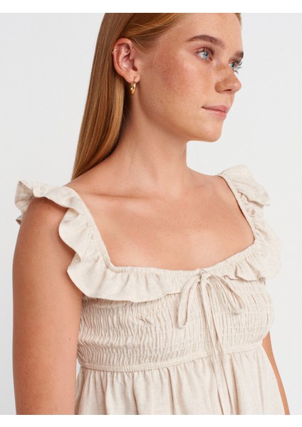 50873 Fırfırlı Bluz-Bej modelleri