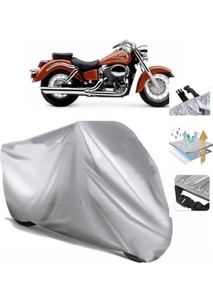 | Honda Vt 750 Shadow Ace (Bağlantı Tokalı) Uyumlu Solarblock Prime Uyumlu Motosiklet Brandası | Su Geçirmez, %99 UV, Yansıtıcı Gümüş Üst, 360° Lastikli, Taşıma Çantalı fiyatları