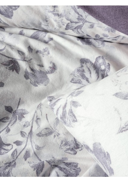 Flanel Tek Kişilik Nevresim Takımı Sadie Mor modelleri