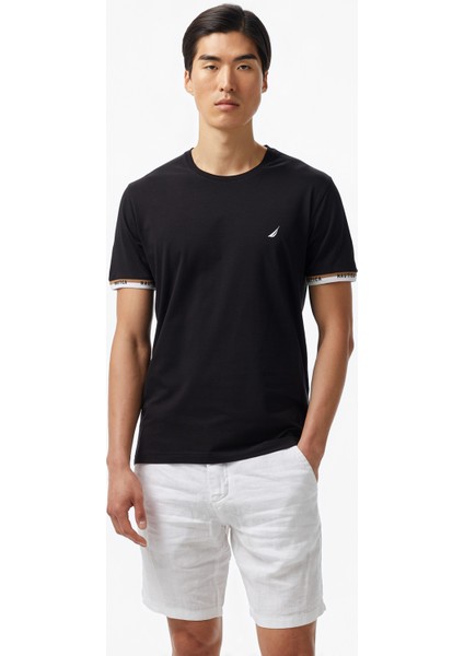 Erkek Siyah Regular Fit T-Shirt