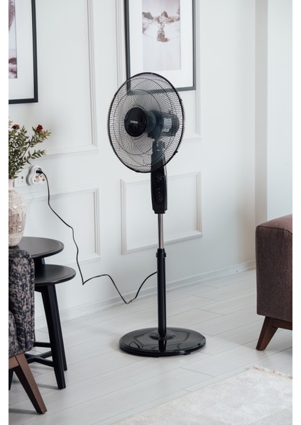 FAN11 Coolair Siyah-Gri 45W 5 Kanat 3 Kademe 1200RPM