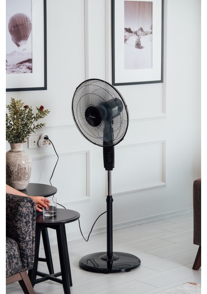 FAN11 Coolair Siyah-Gri 45W 5 Kanat 3 Kademe 1200RPM