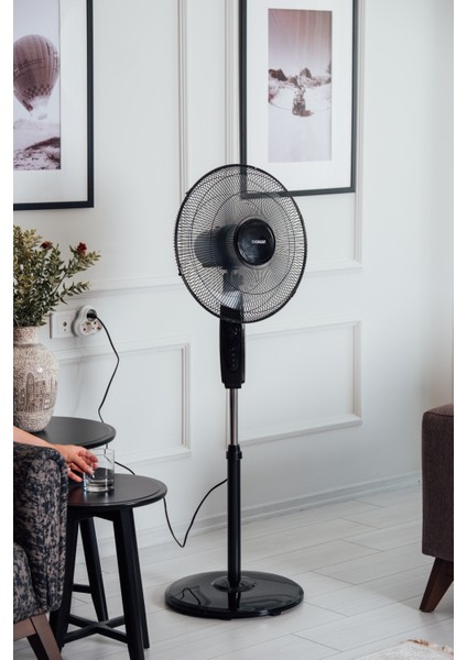 FAN11 Coolair Siyah-Gri 45W 5 Kanat 3 Kademe 1200RPM