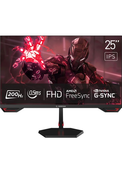 Crimson CR25R180 25 200Hz 0.5ms CSOT FAST IPS FHD Freesync/G-Sync PC Flat Oyuncu Monitörü