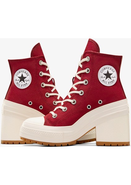 Chuck 70 De Luxe Heel Unisex Kırmızı Platform Sneaker