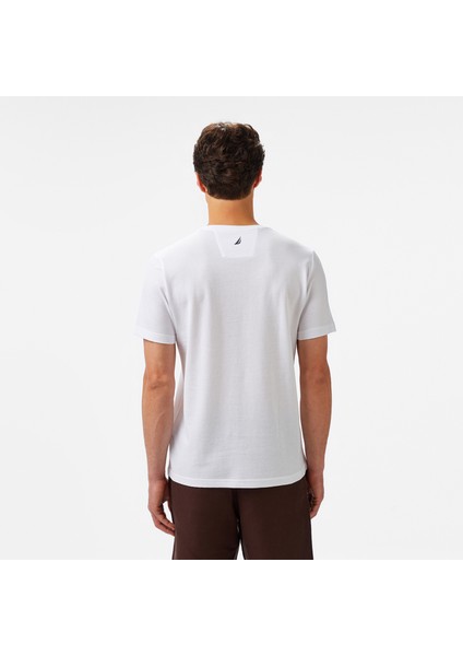 Erkek Beyaz Regular Fit Baskılı T-Shirt fiyatları