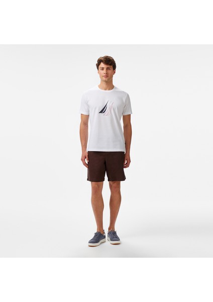 Erkek Beyaz Regular Fit Baskılı T-Shirt modelleri