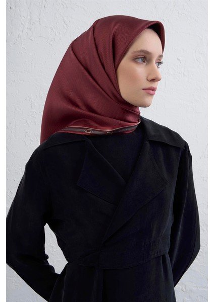 Monogram Desenli Saf Ipek Twill Eşarp 9401D 39