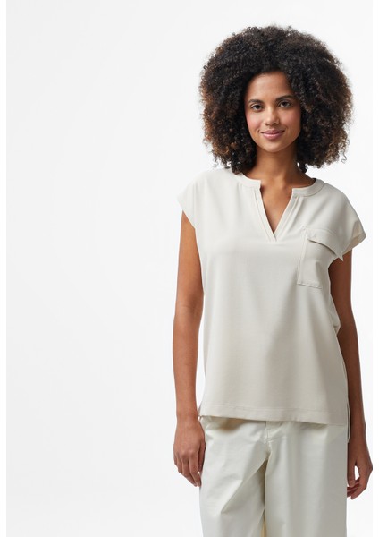 Kadın Bej Relaxed Fit Gömlek